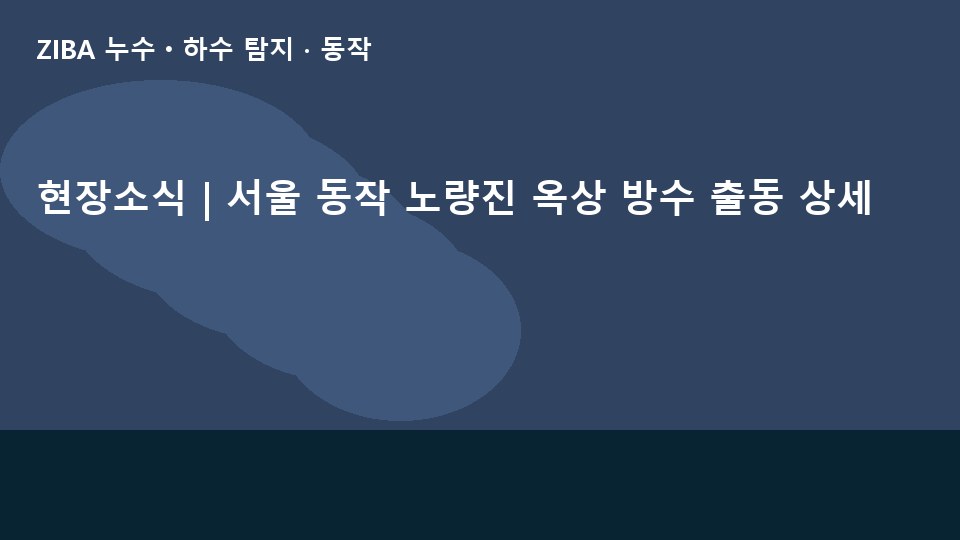 현장소식 | 서울 동작 노량진 옥상 방수 출동 상세
